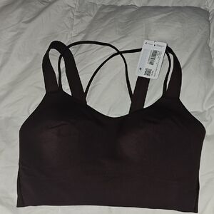 Lululemon Nwts Like A Cloud Longline Bra. Size 4 D/DD. Black Plum!!
